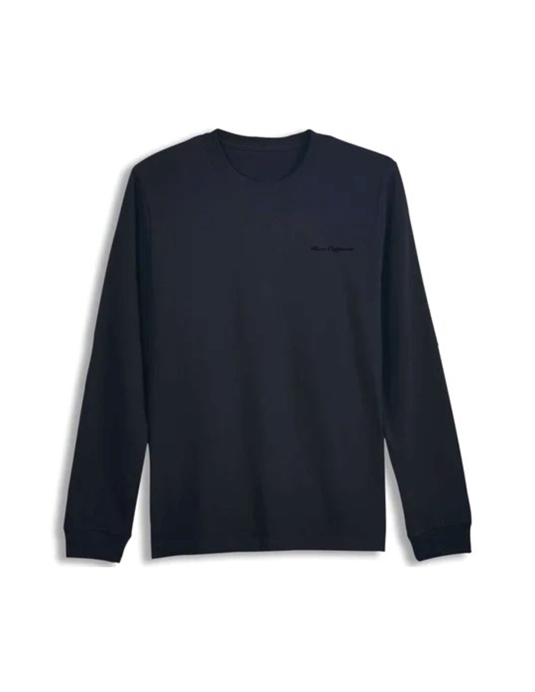 PRE-ORDER ITEM: T-SHIRT, LONG SLEEVE: BLACK - BLACK PRINT - STAPLE