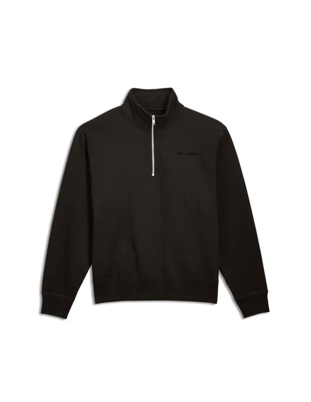 PRE-ORDER ITEM: SWEATSHIRT, QUARTER-ZIP: BLACK - BLACK PRINT - STAPLE