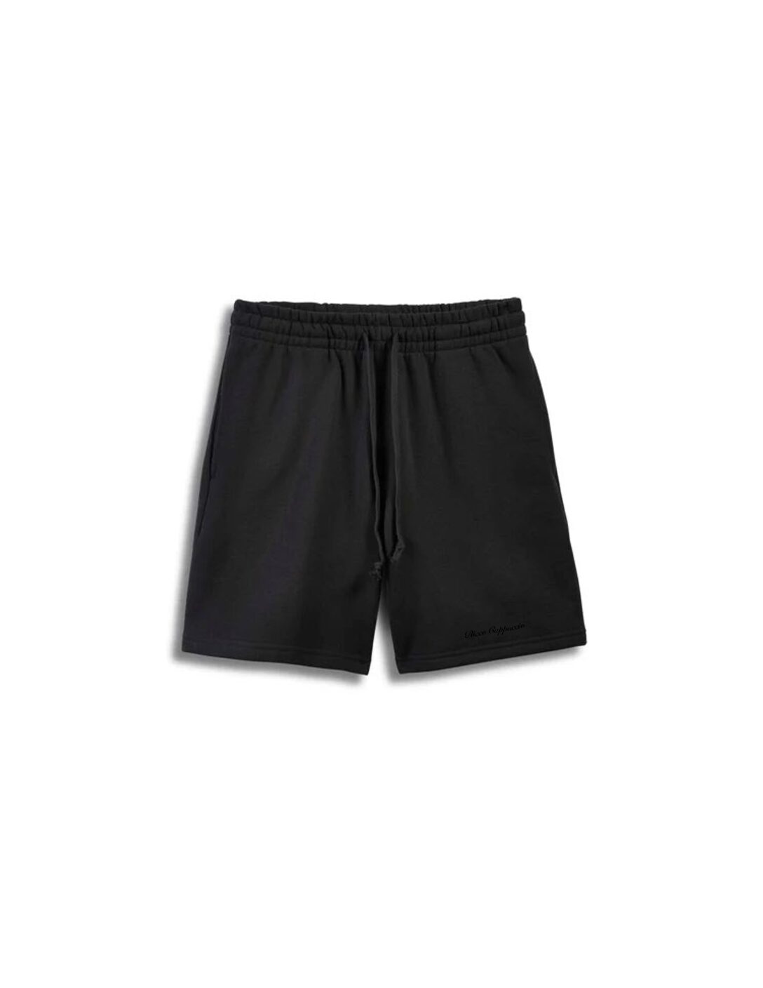 PRE-ORDER ITEM: SHORTS, SWEATSHORTS: BLACK - BLACK PRINT - STAPLE